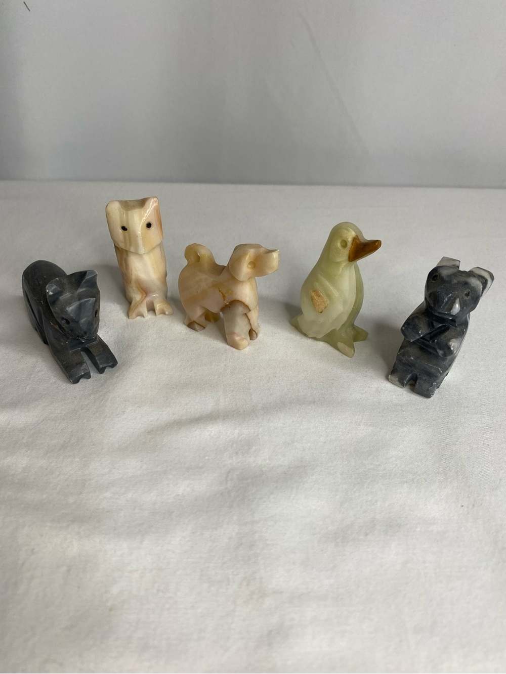 Small Pets Decorative Stone Animal Figurine Set - Neutral Colors